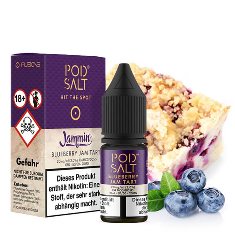 Pod Salt FUSION Jammin Blueberry Jam Tart Nikotins...