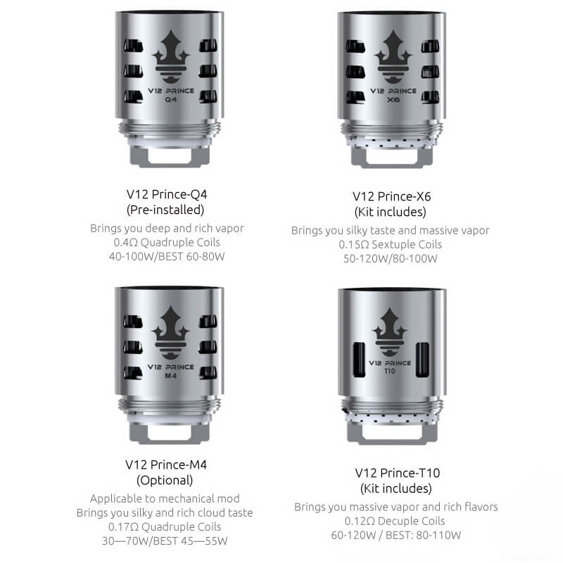 (3x) SMOK TFV12 Prince Verdampferkopf