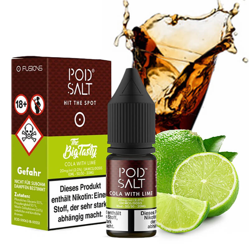 Pod Salt FUSION Big Tasty Cola with Lime Nikotinsa...